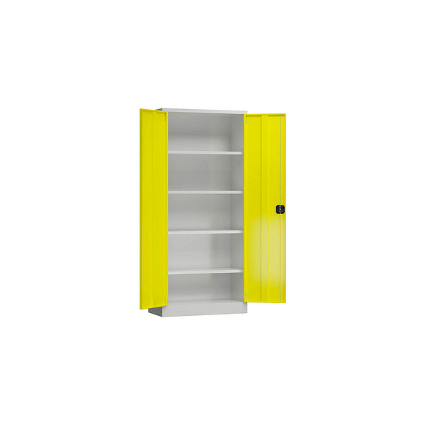 4061815855243 - Stahlschrank ClassiX X-530336 zinkgelb lichtgrau 800 x 380 x 1800 cm aufgebaut 4061815855243 LÜLLMANN 4061815855243 - Stahlschrank ClassiX X-530336 zinkgelb lichtgrau 800 x 380 x 1800 cm aufgebaut 4061815855243 LÜLLMANN