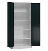 Stahlschrank ClassiX X-530338 anthrazit, lichtgrau 80,0 x 38,0 x 180,0 cm, aufgebaut 