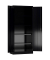 Stahlschrank ClassiX X-530339 tiefschwarz 80,0 x 38,0 x 180,0 cm, aufgebaut 