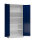 Stahlschrank ClassiX X-530341 enzianblau, lichtgrau 92,0 x 42,0 x 194,5 cm, aufgebaut 
