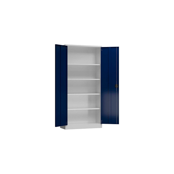 4061815855304 - Stahlschrank ClassiX X-530341 enzianblau lichtgrau 920 x 420 x 1945 cm aufgebaut 4061815855304 LÜLLMANN 4061815855304 - Stahlschrank ClassiX X-530341 enzianblau lichtgrau 920 x 420 x 1945 cm aufgebaut 4061815855304 LÜLLMANN