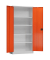 Stahlschrank ClassiX X-530344 feuerrot, lichtgrau 92,0 x 42,0 x 194,5 cm, aufgebaut 