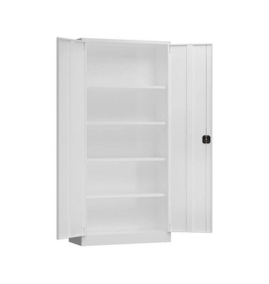 Stahlschrank ClassiX X-530347 signalweiß 92,0 x 42,0 x 194,5 cm, aufgebaut 