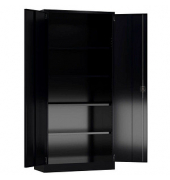 Stahlschrank ClassiX X-530349 tiefschwarz 92,0 x 42,0 x 194,5 cm, aufgebaut 
