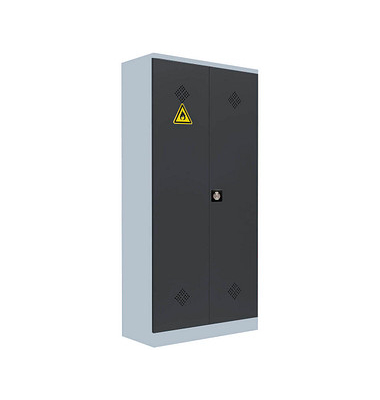 Umweltschrank 566258 anthrazit, lichtgrau 91,6 x 42,2 x 195,0 cm, aufgebaut 