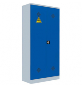 Umweltschrank 566251 enzianblau, lichtgrau 91,6 x 42,2 x 195,0 cm, aufgebaut 