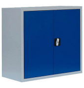 Stahlschrank 530301 enzianblau, lichtgrau 80,0 x 38,3 x 75,0 cm, aufgebaut 
