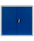 Stahlschrank 530301 enzianblau, lichtgrau 80,0 x 38,3 x 75,0 cm, aufgebaut 