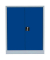 Stahlschrank 530311 enzianblau, lichtgrau 80,0 x 38,3 x 100,0 cm, aufgebaut 