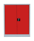 Stahlschrank 530314 feuerrot, lichtgrau 80,0 x 38,3 x 100,0 cm, aufgebaut 