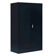 Stahlschrank 530299 tiefschwarz 80,0 x 38,3 x 120,0 cm, aufgebaut 
