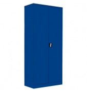 Stahlschrank 530333 enzianblau 80,0 x 38,3 x 180,0 cm, aufgebaut 