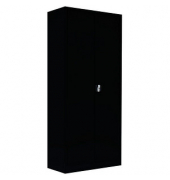 Stahlschrank 530339 tiefschwarz 80,0 x 38,3 x 180,0 cm, aufgebaut 