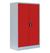 Stahlschrank 530294 feuerrot, lichtgrau 80,0 x 38,3 x 120,0 cm, aufgebaut 