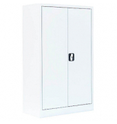 Stahlschrank 530297 signalweiß 80,0 x 38,3 x 120,0 cm, aufgebaut 