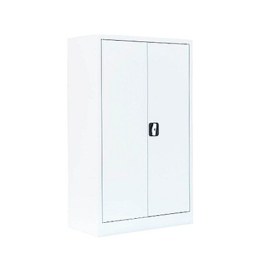 Stahlschrank 530297 signalweiß 80,0 x 38,3 x 120,0 cm, aufgebaut 