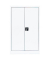 Stahlschrank 530297 signalweiß 80,0 x 38,3 x 120,0 cm, aufgebaut 