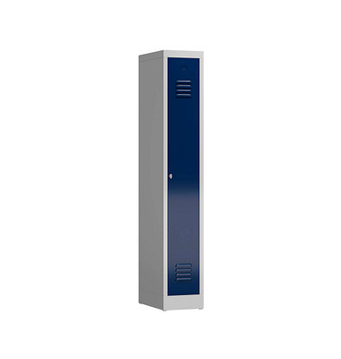 Spind ClassiX enzianblau, lichtgrau X-510111, 1 Schließfach 31,0 x 50,0 x 180,0 cm 