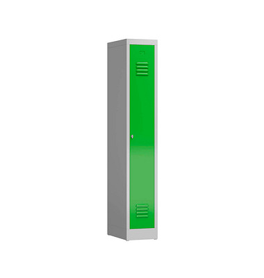 Spind ClassiX gelbgrün, lichtgrau X-510115, 1 Schließfach 31,0 x 50,0 x 180,0 cm 
