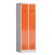 Spind ClassiX feuerrot, lichtgrau X-510124, 2 Schließfächer 59,0 x 50,0 x 180,0 cm 