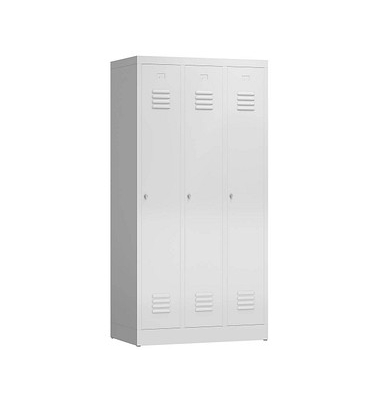 Spind ClassiX lichtgrau X-510130, 3 Schließfächer 87,0 x 50,0 x 180,0 cm 