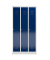 Spind ClassiX enzianblau, lichtgrau X-510131, 3 Schließfächer 87,0 x 50,0 x 180,0 cm 