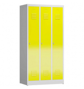 Spind ClassiX lichtgrau, zinkgelb X-510136, 3 Schließfächer 87,0 x 50,0 x 180,0 cm 