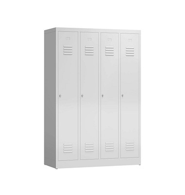 Spind ClassiX lichtgrau X-510140, 4 Schließfächer 118,0 x 50,0 x 180,0 cm 