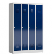 Spind ClassiX enzianblau, lichtgrau X-510141, 4 Schließfächer 118,0 x 50,0 x 180,0 cm 