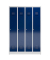 Spind ClassiX enzianblau, lichtgrau X-510141, 4 Schließfächer 118,0 x 50,0 x 180,0 cm 