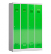 Spind ClassiX gelbgrün, lichtgrau X-510145, 4 Schließfächer 118,0 x 50,0 x 180,0 cm 