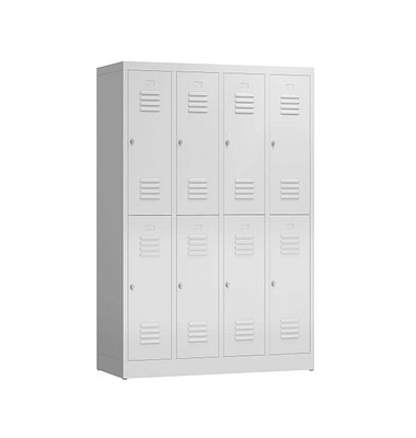 Spind ClassiX lichtgrau X-520240, 8 Schließfächer 118,5 x 50,0 x 180,0 cm 