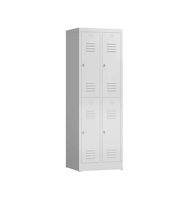 Spind ClassiX lichtgrau X-520220, 4 Schließfächer 59,0 x 50,0 x 180,0 cm 