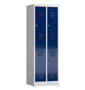 Spind ClassiX enzianblau, lichtgrau X-520221, 4 Schließfächer 59,0 x 50,0 x 180,0 cm 