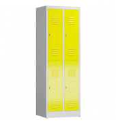 Spind ClassiX lichtgrau, zinkgelb X-520226, 4 Schließfächer 59,0 x 50,0 x 180,0 cm 
