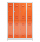 Spind ClassiX feuerrot, lichtgrau X-520244, 8 Schließfächer 118,5 x 50,0 x 180,0 cm 