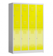 Spind ClassiX lichtgrau, zinkgelb X-520246, 8 Schließfächer 118,5 x 50,0 x 180,0 cm 