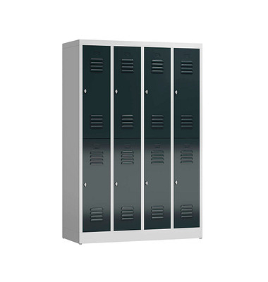 Spind ClassiX anthrazit, lichtgrau X-520248, 8 Schließfächer 118,5 x 50,0 x 180,0 cm 