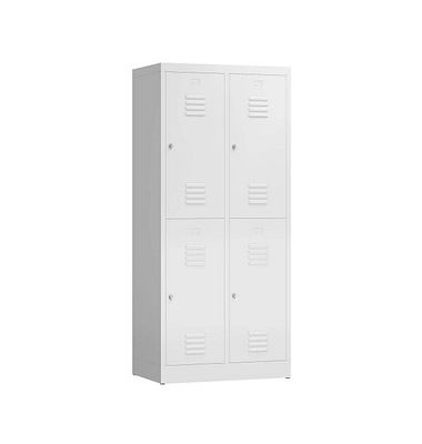 Spind ClassiX signalweiß X-523227, 4 Schließfächer 80,0 x 50,0 x 180,0 cm 