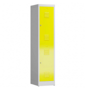 Spind ClassiX lichtgrau, zinkgelb X-523216, 2 Schließfächer 41,5 x 50,0 x 180,0 cm 