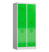 Spind ClassiX gelbgrün, lichtgrau X-523225, 4 Schließfächer 80,0 x 50,0 x 180,0 cm 