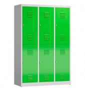 Spind ClassiX gelbgrün, lichtgrau X-523235, 6 Schließfächer 118,5 x 50,0 x 180,0 cm 