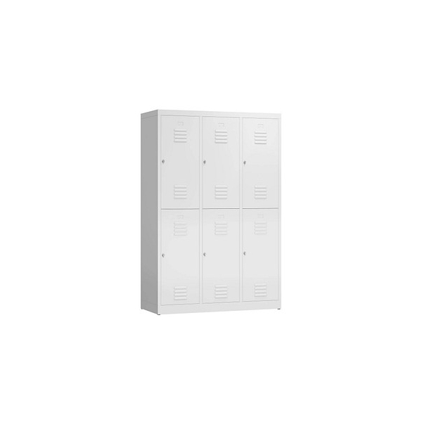 4061815857674 - Spind ClassiX signalweiß X-523237 6 Schließfächer 1185 x 500 x 1800 cm 4061815857674 LÜLLMANN 4061815857674 - Spind ClassiX signalweiß X-523237 6 Schließfächer 1185 x 500 x 1800 cm 4061815857674 LÜLLMANN