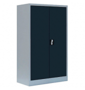 Stahlschrank 530298 anthrazit, lichtgrau 80,0 x 38,3 x 120,0 cm, aufgebaut 