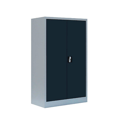 Stahlschrank 530298 anthrazit, lichtgrau 80,0 x 38,3 x 120,0 cm, aufgebaut 