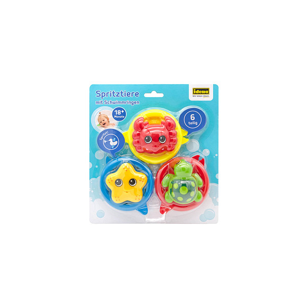 4064997406180 - Badespielzeug Spritztiere mit Schwimmring mehrfarbig 4064997406180 Idena 4064997406180 - Badespielzeug Spritztiere mit Schwimmring mehrfarbig 4064997406180 Idena