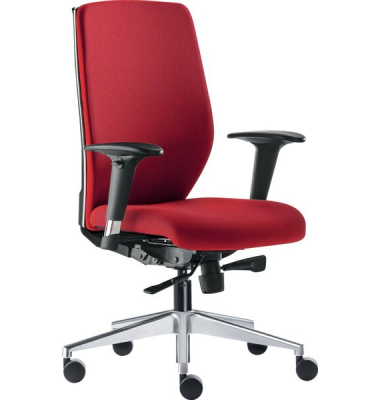 Bürodrehstuhl Office Basic 5100 höhenverstellbare Armlehnen,rot 