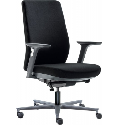 B&uuml;rodrehstuhl Concept, dunkelgrau, mit verstellbaren Armlehnen, bis 125 kg
