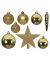 Weihnachtskugeln-Mix 023370, 33 St./Pack stoßfest gold