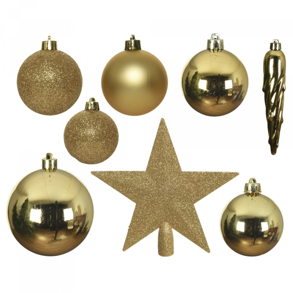 8718532722377 - Weihnachtskugeln-Mix 023370 33 St Pack stoßfest gold 8718532722377 Decoris 8718532722377 - Weihnachtskugeln-Mix 023370 33 St Pack stoßfest gold 8718532722377 Decoris